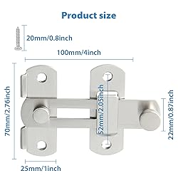 Alise 2Pcs Flip Latch Gate Latches, 4 inch Heavy