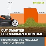 WORX 36V/40V Max WG779E Cordless Lawn Mower 34cm 30L Bag 2 Batteries 2.5Ah view 3