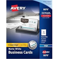 Amazon.com : Avery Two-Side Printable Clean Edge Business Cards, Inkjet ...