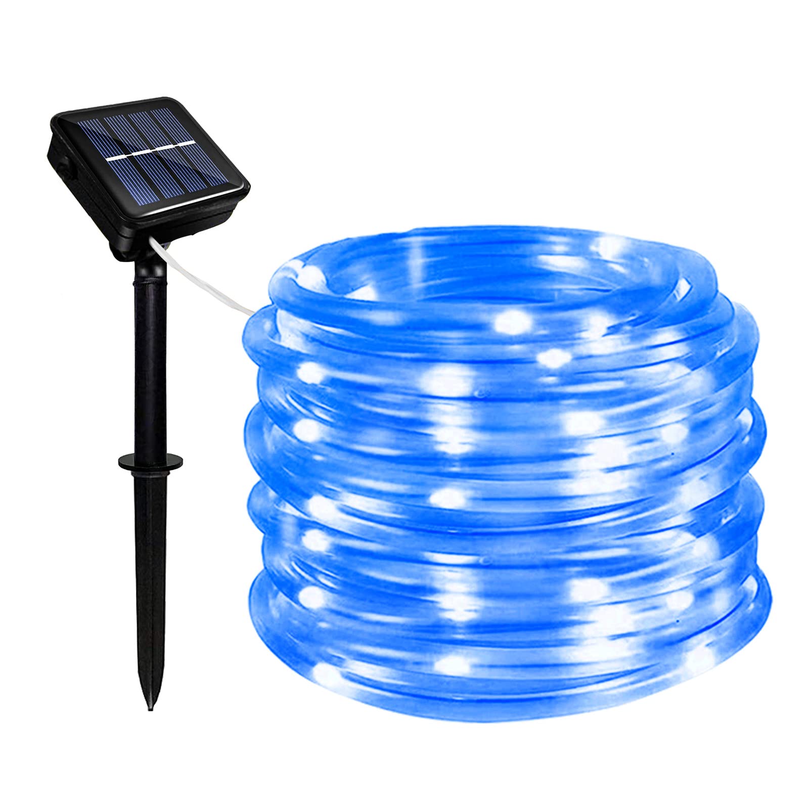 Micacorn Solar String Lights Outdoor Rope Lights Christmas Lights Solar Fairy String Lights 39ft 8 Modes 100 LEDs Waterproof Tube Light for Garden Wedding Party Christmas Decorations
