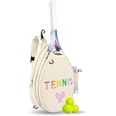 NZNDB Tennis Bags for Women Girl, Tennis Sling Crossbody Backpack, Water Resistant Tennis Bag for Pickleball, Tennis, Racketball