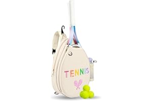 NZNDB Tennis Bags for Women Girl, Tennis Sling Crossbody Backpack, Water Resistant Tennis Bag for Pickleball, Tennis, Racketball