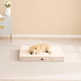 EHEYCIGA Orthopedic Dog Bed Large 91x68x9cm Removable Cover Camel view 7