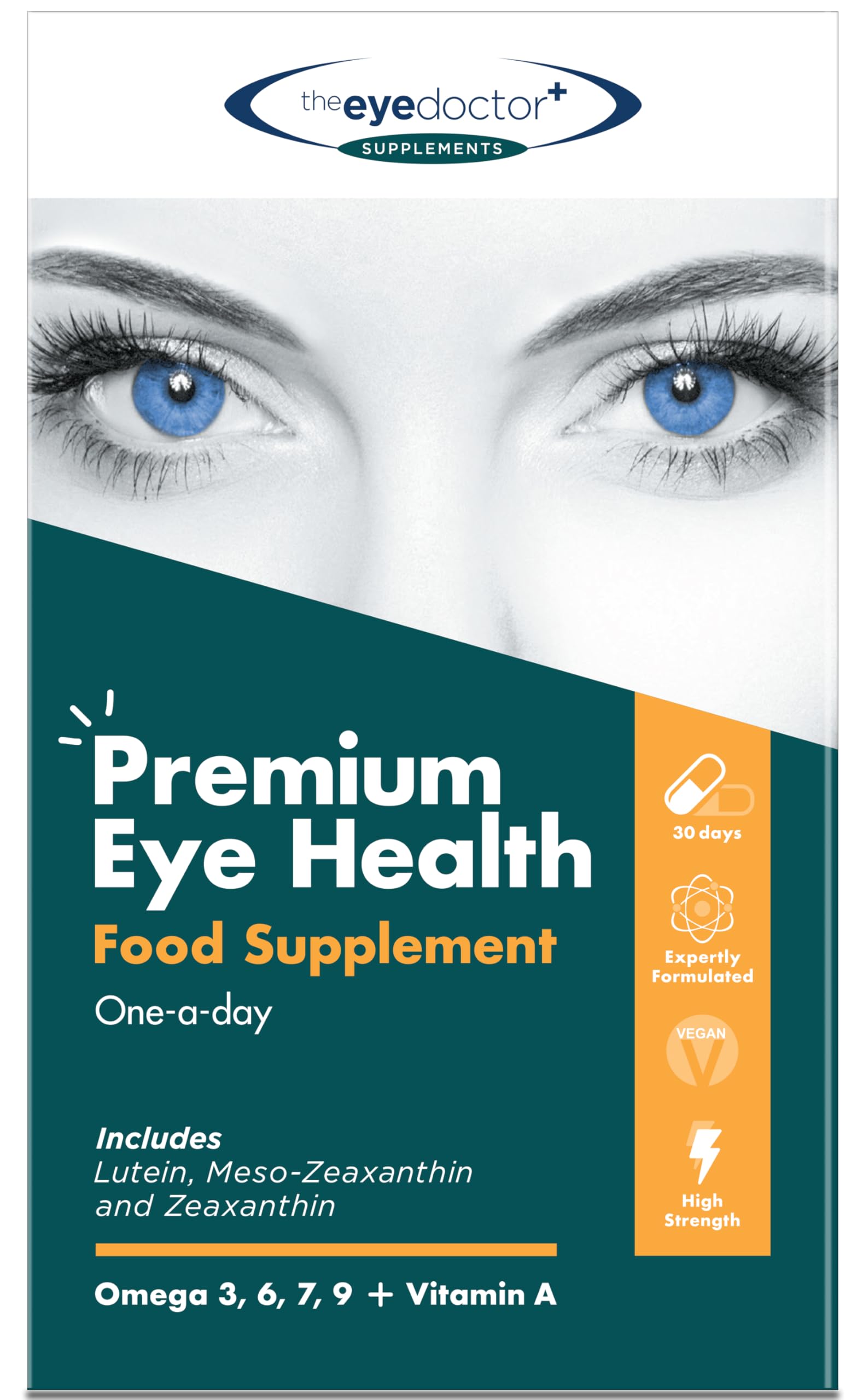 The Eye Doctor Dry Eye Supplement - 60 Vegan Capsules - Lutein, Zeaxanthin, Meso-Zeaxanthin, Vitamin A, Omega 3 6 7 9, Sea Buckthorn Fruit - Goji Berry & Bilberry Extract - Vision Health Support