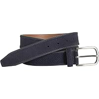Johnston & Murphy Men's Basic Leather Belt - 40 Inch, Black, Genuine Leather With Stitched Edge - View #3