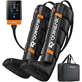 QUINEAR Cordless Leg Recovery System with 5-Zone Air Compression, Leg Massager for Circulation with 11 Levels & 3 Modes, Compression Boots for Athletes, Officer, Elderly(Medium)