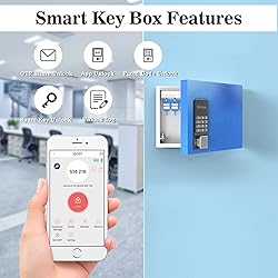 WeHere Key Lock Box Wall Mount, 16 Key Cabinet with