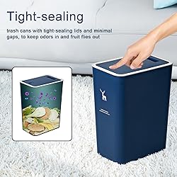 XPIY Trash Can with Lid, 2 Pack 4 Gallons/15 Liters