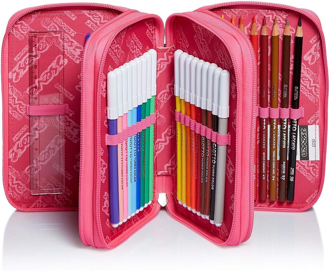 Seven Pencil case, Pen bag, multicolor, Box for Stationery Pen Pouch filled with Pens, Markers & more - Image 5