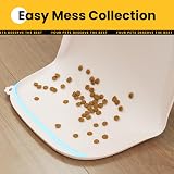 Conlun Dog Food Mat with Side Pocket 46x30cm Natural Tan Non-Slip Waterproof view 2