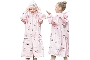 Hovkib Toddler Kids Raincoat Boys Girls Rain Jacket Waterproof Rain Poncho Reusable Outwear Rainwear Rain Suit