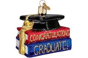 Old World Christmas Ornaments: Congrats Graduate Glass Blown Ornaments for Christmas Tree (36091)