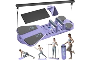 Ailinkor Pilates Reformer Set - Pilates Board for Home Workout, All in One Pilates Equipment with Timer, Home Pilates Machine Kit, Exercise Board, Ab Core Trainer, Core Workout Equipment