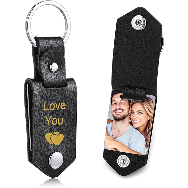 2-Pack Leather Key Fobs - PU Leather Keychain Holders For Keys & AirTags