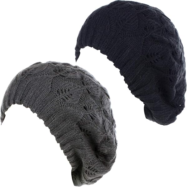 6691 Byos Women’s Winter Fall Mid-weight Chic Cable Knit French Beret BYOS Women main image 3
