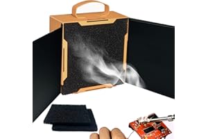 Upgraded ToolBud Solder Fume Extractor with Removable Magnetic Flaps | Portable, High-Efficiency Solder Smoke Absorber for Soldering, DIY, & Art | Compact Design for Clean Air
