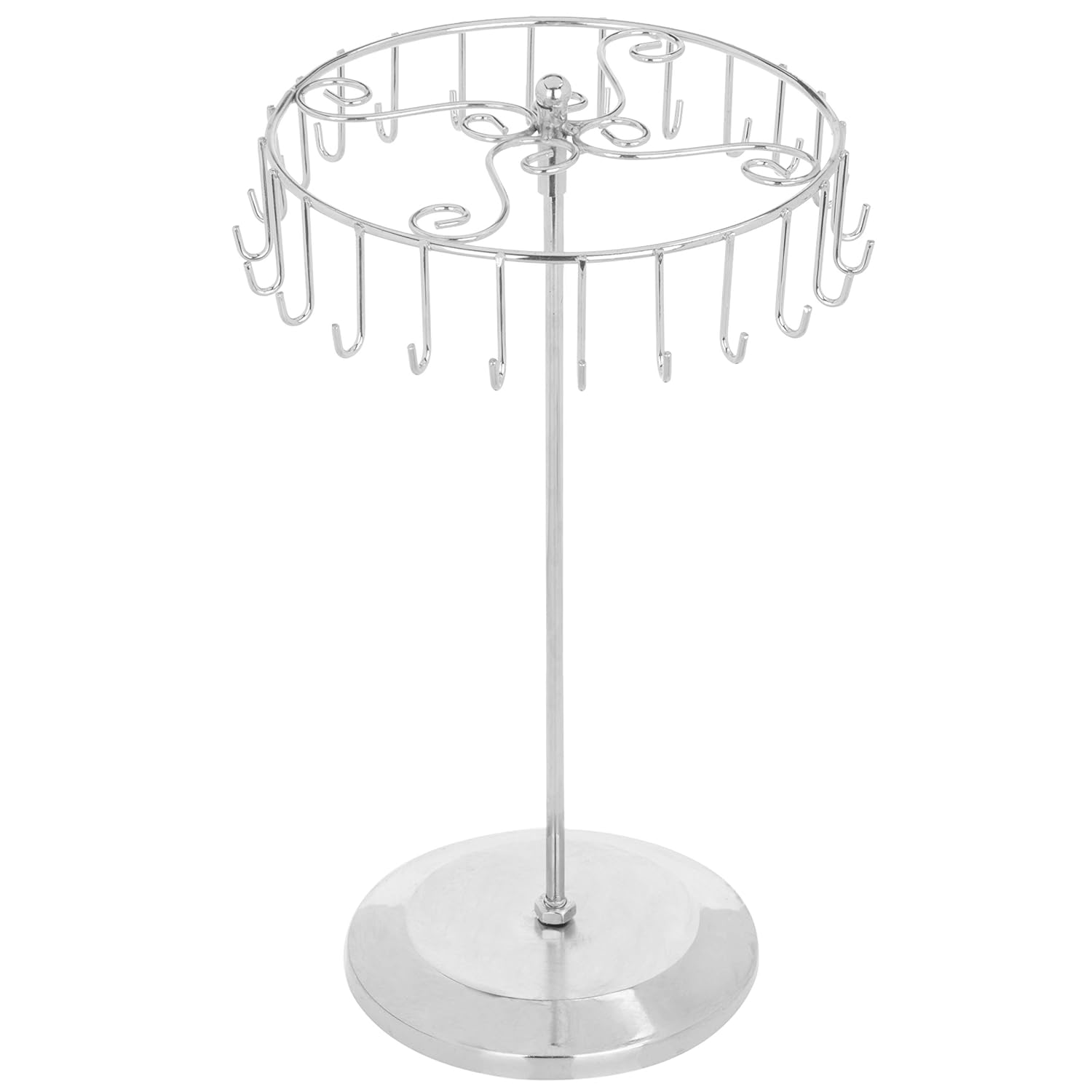Silver Rotating Necklace Holder Bracelet Stand / Jewelry Organizer