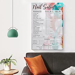 JBBGO Nail Price List Poster for Beauty Salon