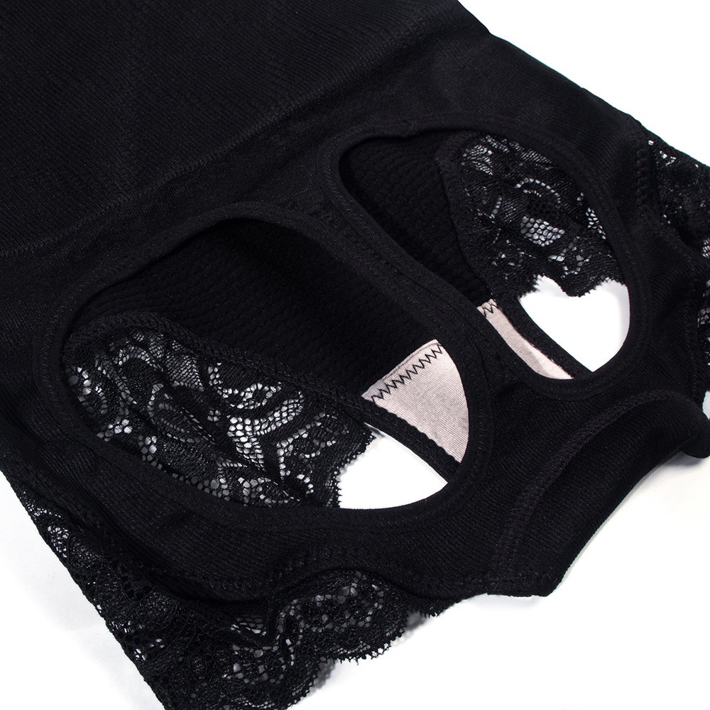 Jason&Helen Women\'s Butt Lifter Shaper Seamless Tummy Control Hi-Waist Thigh Slimmer Black Medium/Large