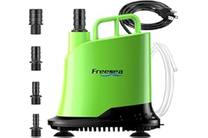 FREESEA Submersible Water Pump For Fountain: 1200 GPH 100W Adjustable Sump Pump For Pond Hydroponic Aquarium