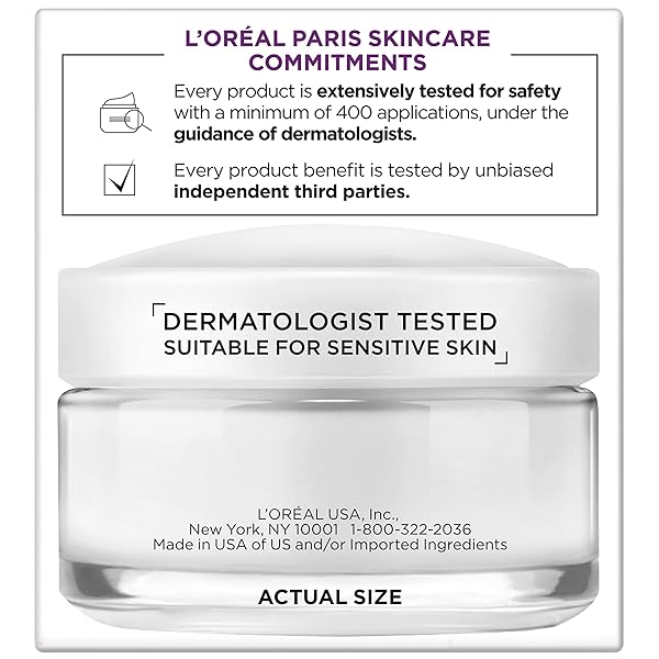 L’OREAL PARIS WRINKLE EXPERT 55+ ANTI-AGING FACE MOISTURIZER WITH CALCIUM, NON-GREASY, SUITABLE FOR SENSITIVE SKIN 1.7 FL. OZ