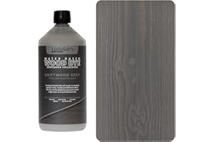 Littlefair's Wood Stain - 34oz/1ltr - Indoor Furniture Stain - Light & Dark Finishes - Special Non Toxic & Eco Friendly Formula - Easy Clean Wood Stain for Crafts - Color: Driftwood Grey