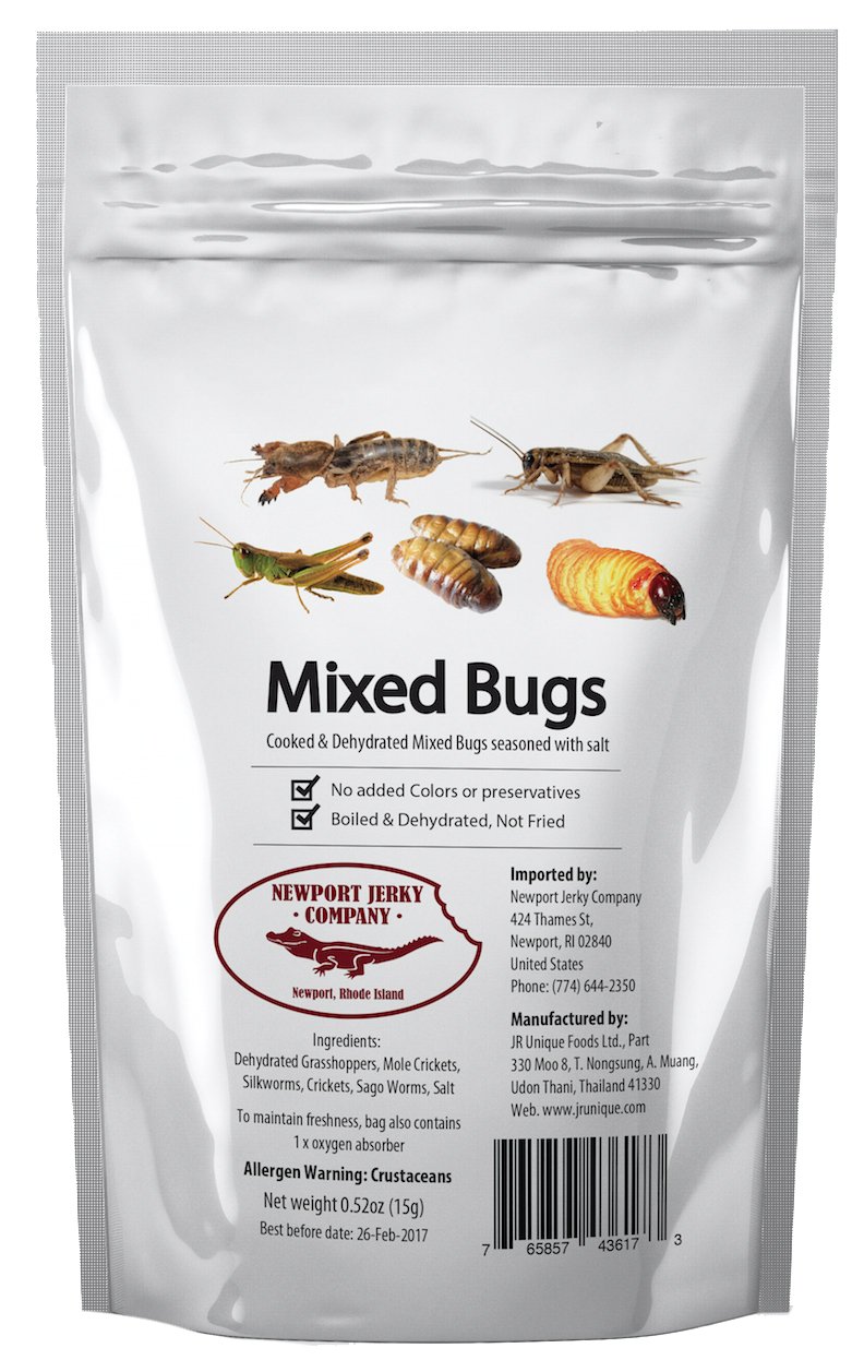 Edible Insects Bag of Mixed Edible Bugs. Crickets, Silk