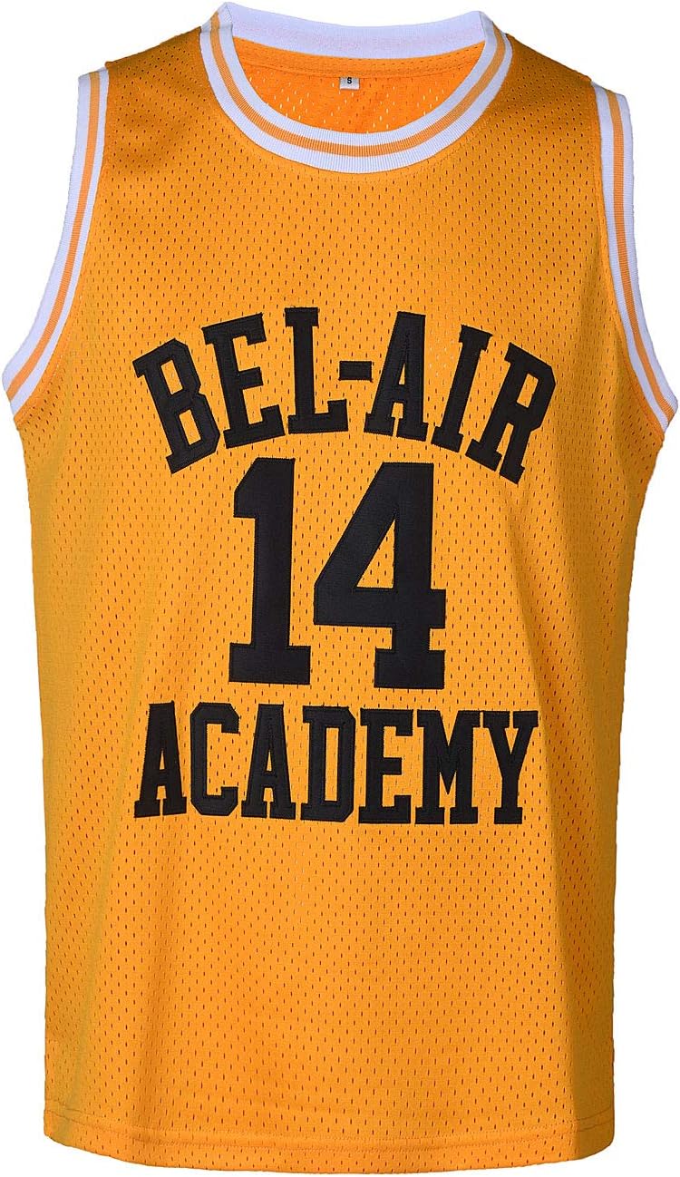 Mens #14 Smith Jersey The Fresh Prince Bel Air Basketball Jersey S-3XL