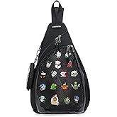 ZAROXOXS Mens Womens Oxford Ita Bag Pin Display Chest Pack Single Shoulder Bag Sport Backpack Packs Hiking Daypack