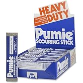 PUMIE Pumice Scouring Stick for Cleaning Toilets &amp; Hard Water Ring, 12-Pack | Extra Strong Heavy Duty Pumice Stone for Toilet Cleaning, Rust, Grills, Tough Bathroom Stains, Sold as Pack of 12 Sticks