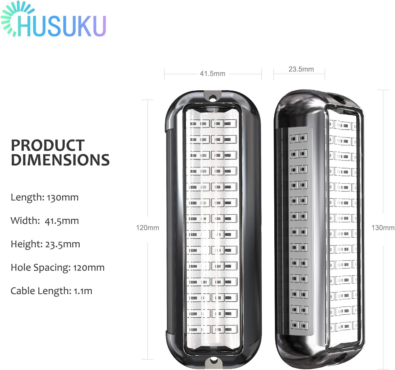 HUSUKU SOOP3 Plus 84LED 170°Unique Design Waterproof Stainless Steel High Luminence Underwater boat lights : Sports & Outdoors