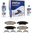 Detroit Axle - Rear Brake Pads for 2010-2015 Chevrolet Camaro 2008-2014 Cadillac CTS 2010-2016 SRX 2011 Saab 9-4X Ceramic Brake Pads with Hardware Replacement