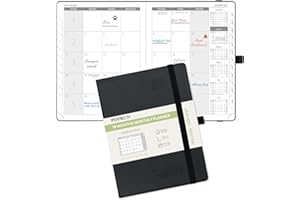 POPRUN Monthly Planner 2026-2027(Medium- 6.5'' x 8.5'' Soft Cover), 18-Month Calendar Planner (January 2026-June 2027), Agend