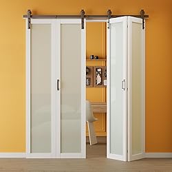 Paintable Bifold Barn Door - Fingerprint-Resistant