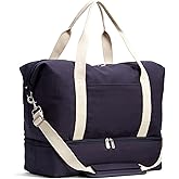 Lo & Sons Original Catalina Deluxe Premium Canvas Duffel Bag – Travel, Gym, Hospital, or Weekender Bag with Shoe Compartment
