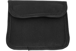 Luqeeg Camera Lens Filter Carry Case with Foam, Waterproof Nylon Filter Storage Bag for Up to 82mm, Black, Lightweight for Tr