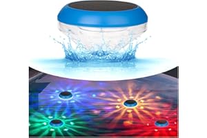 morxinle Floating Pool Lights Solar Powed,LED Pool Lights with RGB Color Changing Waterproof Solar pood Lights for Swimming Pool at Night,Outdoor LED Pool Lights That Float for Pool,Pond,Hot tub-1Pcs