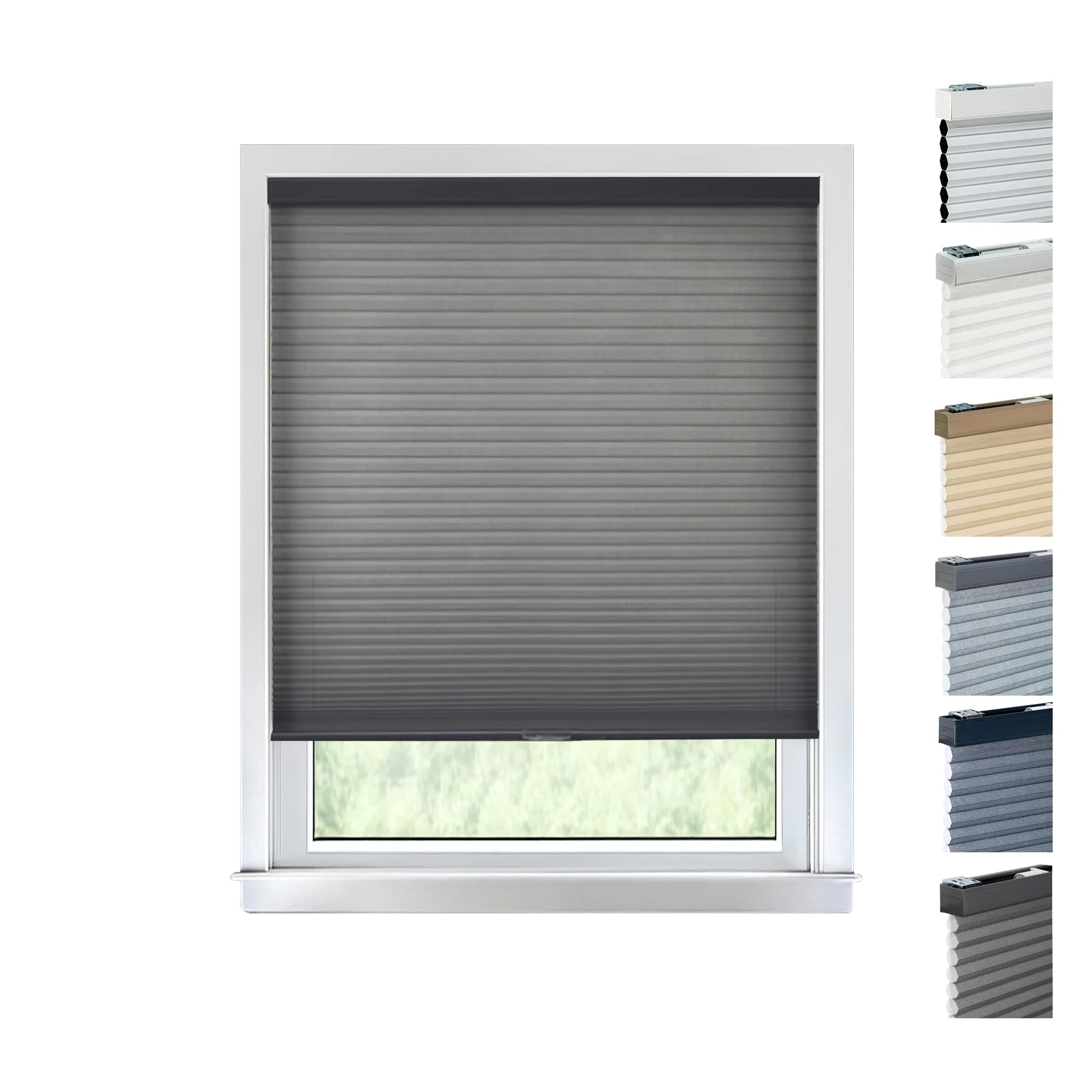 CHICOLOGY Cellular Shades , Window Blinds Cordless , Blinds for Windows , Window Shades for Home , Window Coverings , Cellular Blinds , Door Blinds , Morning Fog, 54"W X 48"H Image CHICOLOGY Cellular Shades , Window Blinds Cordless , Blinds for Windows , Window Shades for Home , Window Coverings , Cellular Blinds , Door Blinds , Morning Fog, 54"W X 48"H Image