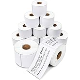 Aegis Adhesives - 2 1/4" X 4" Direct Thermal Labels (12 Rolls, 350 Labels/Roll) for Shipping and Postage - Perforated, Compatible with Rollo, Zebra, and Other Desktop Label Printers