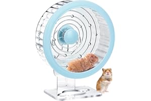 ANTIAI Silent Hamster Wheel Quiet Spinner Small Animals Running Exercise Wheels Accessories with Height Adjustable Stand for Syrian Dwarf Hamsters, Gerbils,Mice,Rats and Other Small Pets,Blue,XL