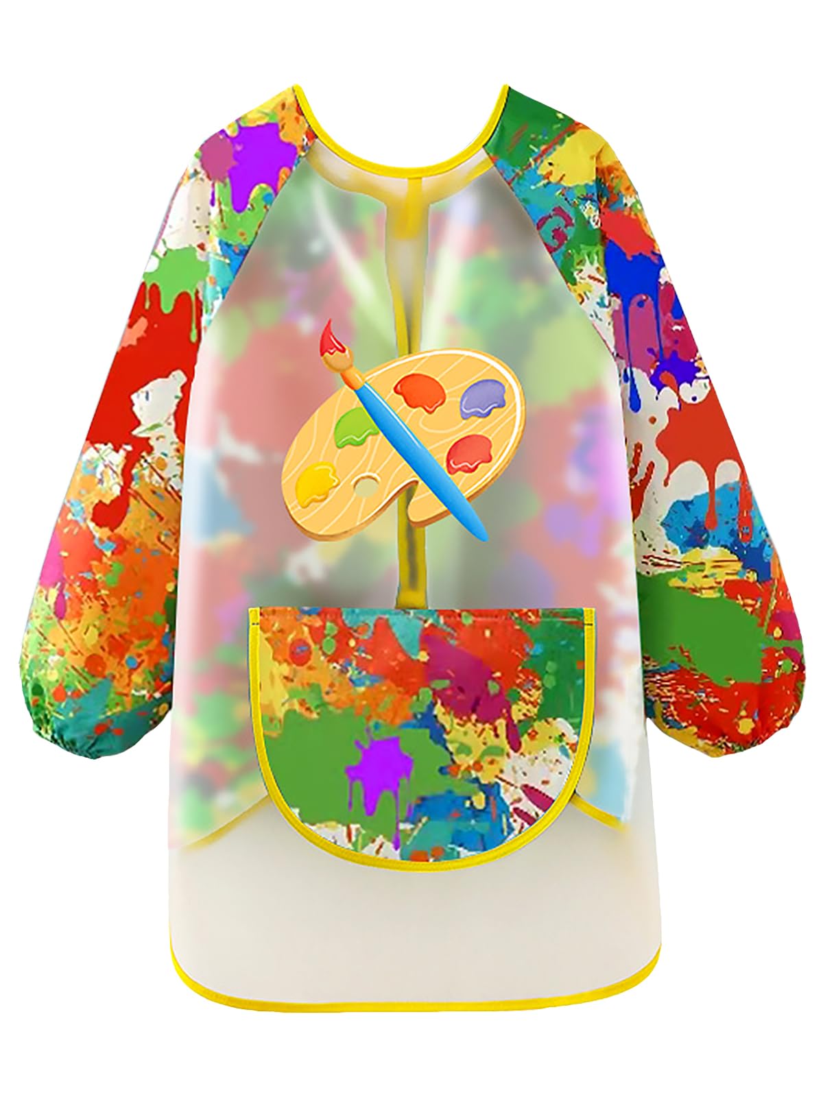 Nanwansu Kids Art Apron Waterproof Long Sleeve Smock Artist Painting Apron for Children