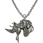 Kiola Designs Labrador Dog with Duck Pendant Necklace