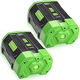 2 Packs 10000mAh High Capacity Replacement for EGO 56V Lithium-ion Battery Compatible with EGO 56 Volt 10.0Ah Battery BA2800T BA4200T BA1400 BA5600T LB6504 LB5804 LB6500 LB4800 Power Tools(Green)