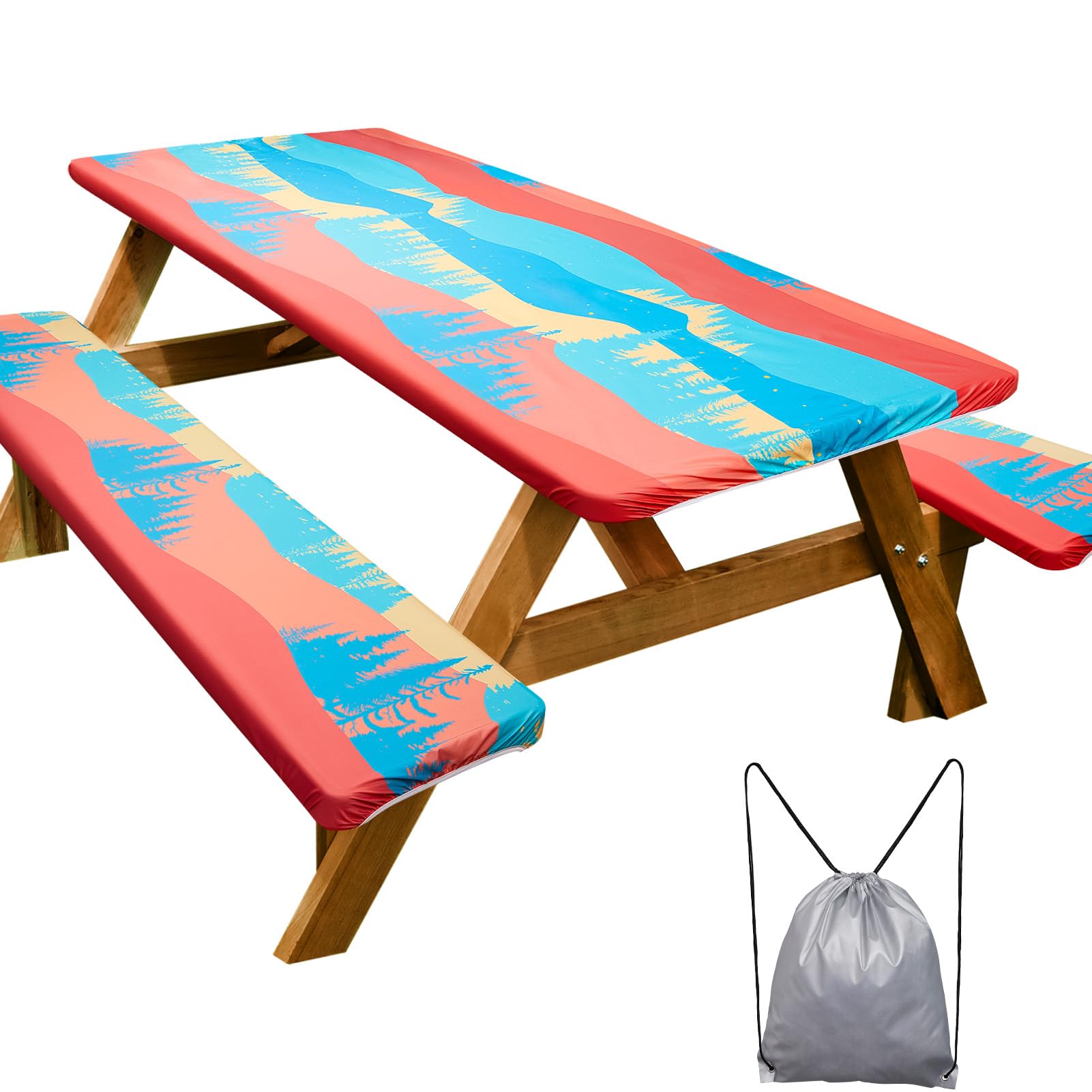 Picnic Table Cover with Bench Covers Camping