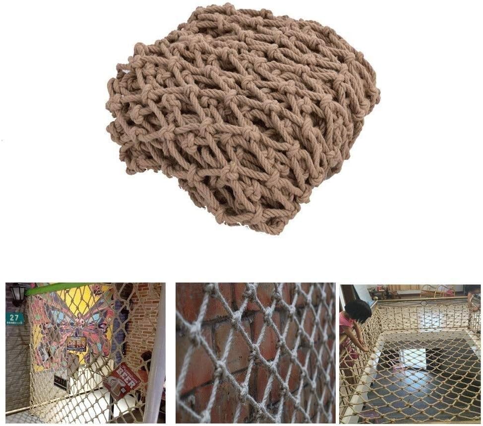 JJSW Safety Net, Child Protection Net Safety Protection Climbing Woven Rope Net, for Outdoor Balcony Stair Steps Window Anti-fall Net Garden Roof Ceiling Decoration Net (Size : 3×7m)