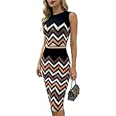 DENIS LORA 2 Piece Skirt Sets for Women Summer Tank Tops Midi Skirt Knitted Sweater Outfits Set