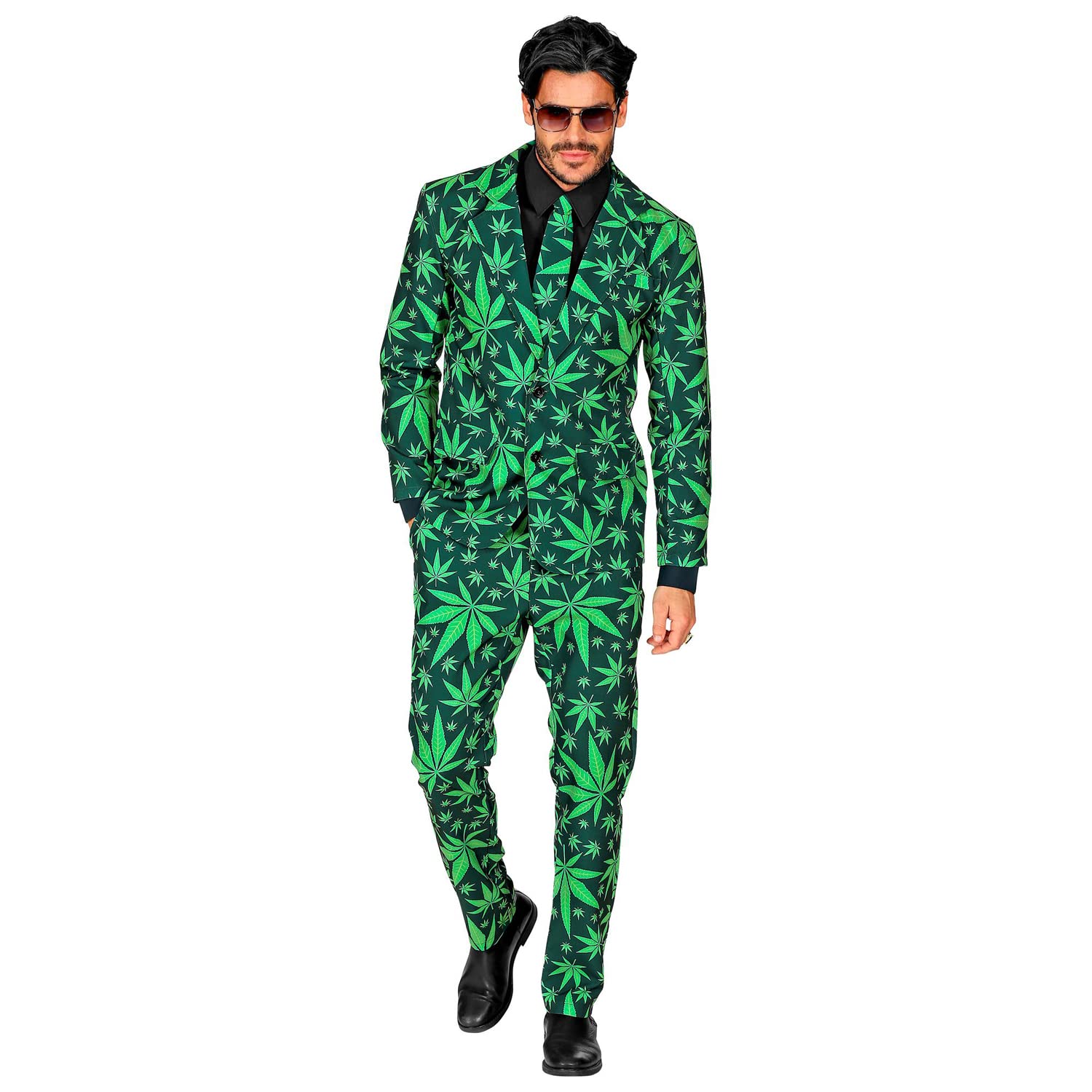 Widmann - The Ganja style costume, jacket, trousers and tie, disco fever, carnival, theme party