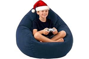 LPMOERA Bean Bag Chair Memory Foam Bean Bag Chairs for Kids/Teens with Filling Round Kids Bean Bag Chair for Living Room Bedroom College Dorm Reading Chair