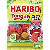 Haribo Tongue F!ZZ I Sour Fruit and Cola flavored Gummy Candy I 185g 6.5 ounce