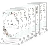 EHWINE 12 Pack Acrylic Sign Holders 8.5 X 11 Inch - Silver Border Tabletop Display Stand For Menus, Photos, Flyers - View #5